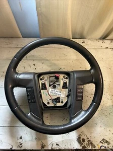 2009-2014 Ford F-150 Leather Steering Wheel F150 09-14 W/cruise, Leather *READ* - Foto 1 di 14
