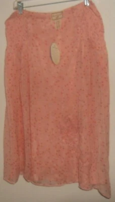 NUEVO CON ETIQUETAS Falda Suzette Vintage April Cornell Rosa Lunares 2 Capas Línea A XL Foto 1 de 4