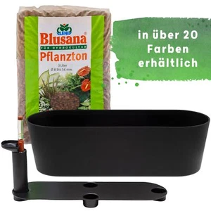 Leni Flori Jardiniere Blumentopf 36 cm Hydrokultur-Set mit Übertopf & Pflanzton - Bild 1 von 198