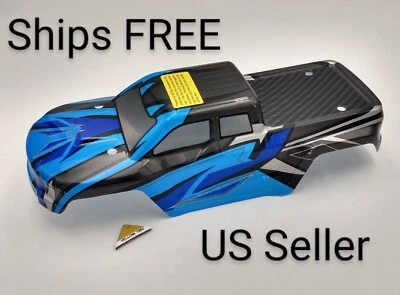 HBX Haiboxing Ravage M16040 RC Blue Brushed Truck Body Ships FREE US Seller - Image 1 of 4