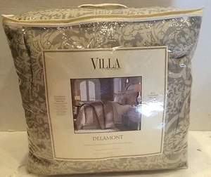 VILLA DELAMONT FULL/QUEEN COMFORTER MINI SET w/ 2 standard shams BRAND NEW! - Picture 1 of 4
