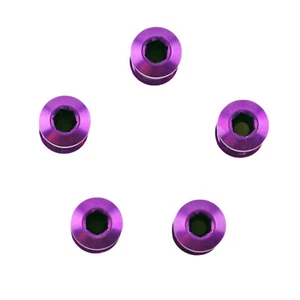 OMNI Racer WORLDS LIGHTEST Ultra-Lite Road Crankset Chainring Bolts: PURPLE - Picture 1 of 7