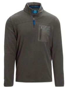 Nuevo - Pullover polar manga larga cremallera 1/4 vintage 1946 para hombre - gris oscuro - L - Imagen 1 de 1