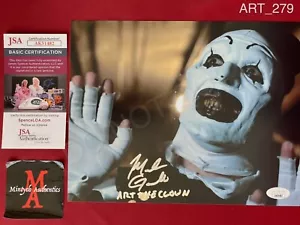 Mike Giannelli All Hallows Eve autografiada firmada 8x10 foto Art the Clown JSA - Imagen 1 de 1