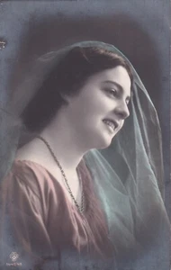 Mujer 1900 Postal Romántica Glamour Vintage (154) - Imagen 1 de 2