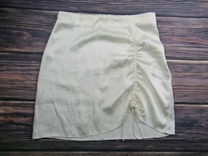 Wilfred Womens Size 8 Ivory White Mini Short Pencil Skirt Preowned Scrunch Tie - Picture 1 of 5
