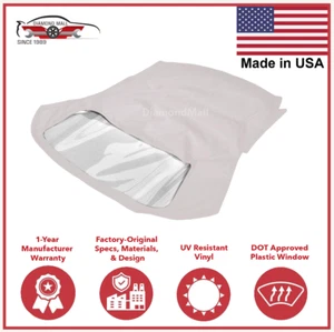 FIts Fiat 124 Spider, 2000 CS2 1979-1982 Convertible Soft Top WHITE VINYL - Picture 1 of 2
