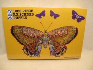 VTG~1995 F.X. Schmid Whimsical Butterfly Shaped~1000 Piece Puzzle~New Sealed Box - Picture 1 of 8