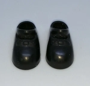 ACCESSOIRE POUPEE ANCIENNE - CHAUSSURES NOIR / BLACK SHOES 3CM - Picture 1 of 3
