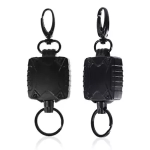 1Pc Outdoor Climbing Easy-Pull Buckle Keychain Retractable Keyring Ring Reel  FT