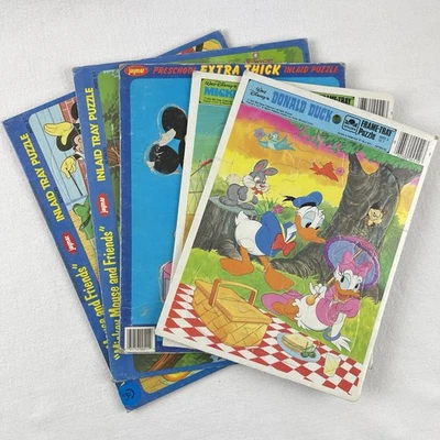 Vintage Mickey Mouse Disney Whitman Frame Tray Puzzle Lot of (5) - Image 1 of 4