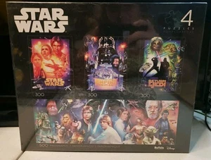 Star Wars Original Trilogy Jigsaw Puzzle 4 Pack Disney Buffalo Games NEW Sealed - Picture 1 of 6