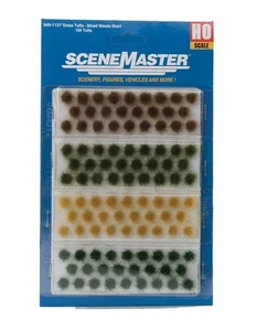 Walthers HO Scale Scenery Kit Short Mixed Grass/Weed Tufts (104-Pack) - Picture 1 of 1