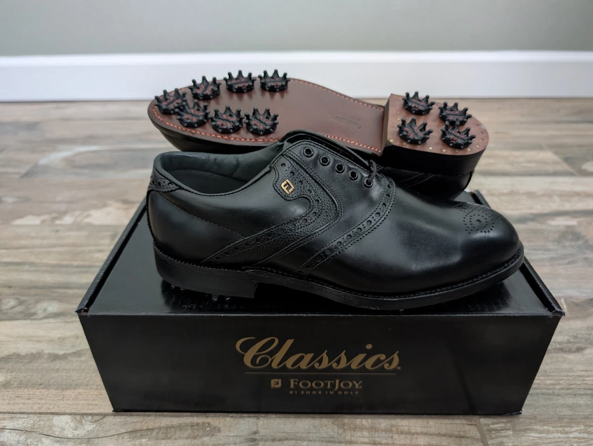 シューズ(男性用) Footjoy classics NEW FootJoy Classics White & Black Leather derby golf shoes Men's