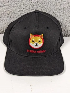 Gorra de Béisbol Shiba Army Negra Cobra Shiba Inu Perro Cripto Moneda A Presión - Imagen 1 de 3