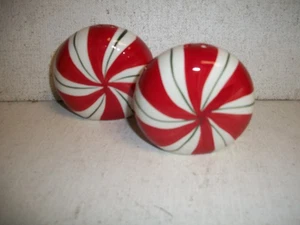 Weihnachten Salz Pfefferstreuer Pfefferminz Zuckerstange rot und grün Wirbel - Bild 1 von 3