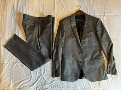 Traje de lana gris carbón J.Crew Ludlow Tollegno 1900 piel de tiburón - 38R / 32x34 Foto 1 de 4