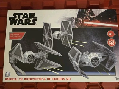 Star Wars 4D Cityscape Imperial Tie Interceptor & Fighters Set Model Kit Sealed - Image 1 of 2