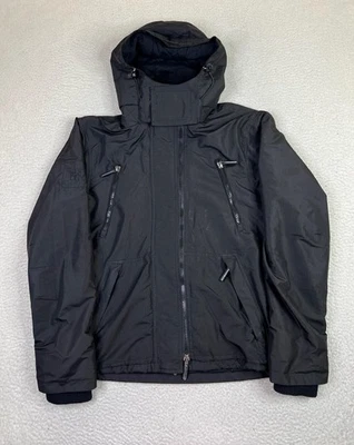 Superdry Chaqueta Hombre 2XL Negra Con Capucha Montaña Acolchada Bolsillos con Cremallera M5011411A Foto 1 de 4