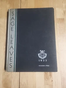 SAGE LEAVES Russell Sage College HC 1933 Troy, New York  YEARBOOK  - Imagen 1 de 8