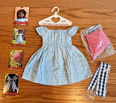 РЕДКИЙ СНЯТЫЙ С ПРОИЗВОДСТВА наряд American Girl Addy Walker's 2004 Kite-Flying - Изображение 1 из 4