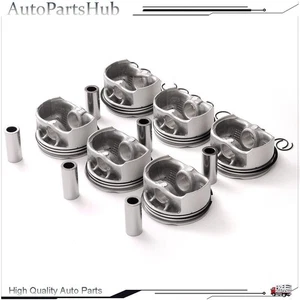 6PCS Pistons Rings Kit CR 9.7:1 For BMW X1 X3 Z4 323i 325i 523i 525i N52B25 2.5L - Picture 1 of 7