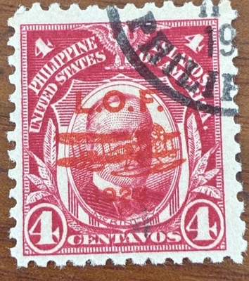 1928 Philippines Air Mail Overprint, Sc C19, Used - Image 1 of 2