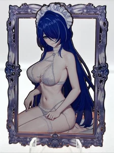 ❤️ACHERON Goddess Story Anime Waifu Gold METAL Card - Picture 1 of 2
