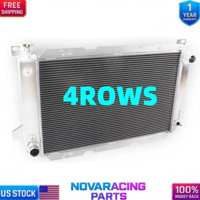 For 1985-1996 Ford F-150 F-250 F-350 Super Duty Bronco 4 Rows Aluminum Radiator - Изображение 1 из 4