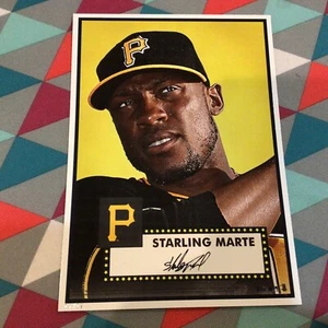 Starling Marte #313 Pirates 42/49 hergestellt 2015 Topps '52 Tribute Gold 5x7 1952 - Bild 1 von 2