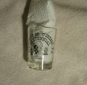 Community of Windsor ND Centennial population 23 Shot Glass - Picture 1 of 2