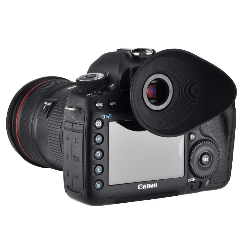 JJC Big Oval Soft Eyecup for Canon EOS 7D Mark II 5D IV 5DM3 1D/1Ds III 5DS R - Image 1 of 4