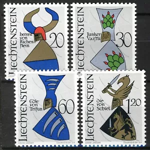 Liechtenstein 1966, conjunto de escudo de armas (III) montado sin montar o nunca montado, Mi 465-68 - Imagen 1 de 1