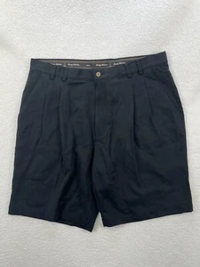 Tommy Bahama Relax Shorts Men’s 38 Navy 100% Silk Pleated Resort Wear 9" Inseam - Picture 1 of 9