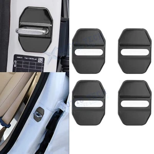 Black Door Lock Latches Cover Protector Replacement For BMW 1 2 3 Series F30 F40 - Picture 1 of 10