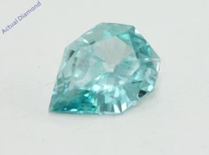 Birne Kaiserin lose Diamant (0,47 ct hellblau (bestrahlt) Farbe Vs1 Reinheit) - Bild 1 von 4
