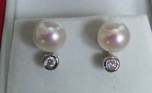 HERMOSOS PENDIENTES DE PERLAS CULTIVADAS DE 7 MM COLOR BLANCO - Imagen 1 de 6
