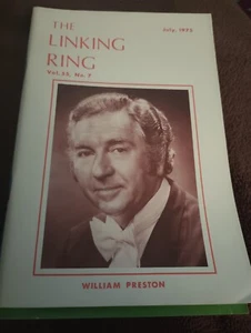 William Preston Magician Linking Ring Issue Original 1975 - Picture 1 of 6