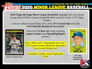 2020 TOPPS HERITAGE MINOR LEAGUE (PROSPECTS, RC's, SP's) - WHO DO YOU NEED!!