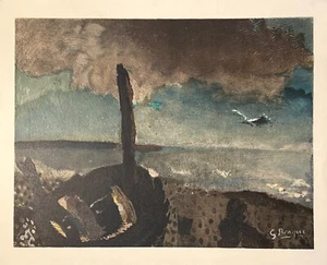 GEORGES BRAQUE MARINE,A LA MOUETTE Lithograph Fondation Maeght 29.8x36.7cm - Picture 1 of 7