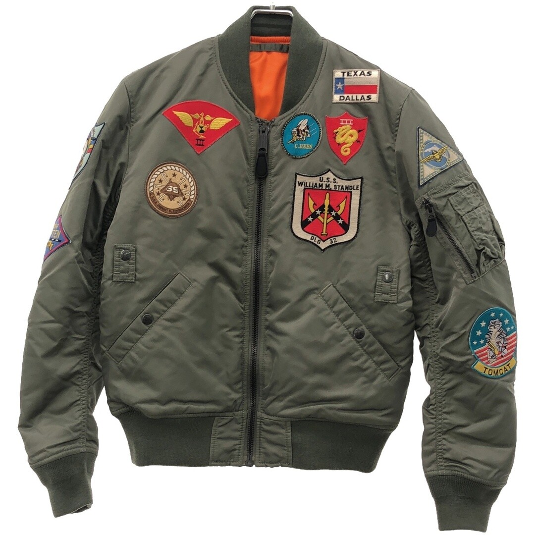 AVIREX CUSTOM CWU TOP GUN khaki M Top Gun Jackets for Men for sale  