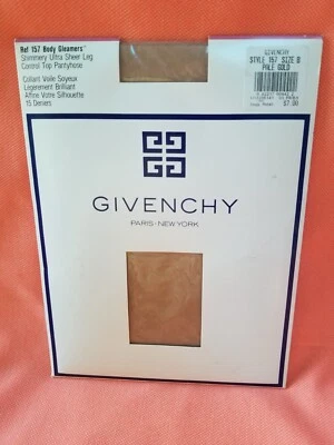 Pantimedias Givenchy Body Gleamers 157 Talla B Dorado Pálido Brillante Ultra Transparente Pierna Foto 1 de 4