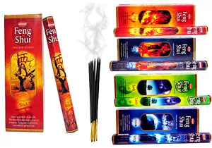 Palos de incienso Feng Shui tierra fuego metal agua madera perfumada Joss 120 palos - Imagen 1 de 62