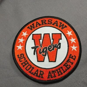 Warsaw IN Indiana Tigers Scholar Athlete Orange High School 4" Patch - Picture 1 of 2