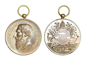 O841, Belgien, Bronzemedaille 1902, Imkerei, Bienenstock, Leopold II von Belgien - Bild 1 von 4
