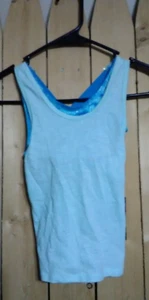 GIRLS ATHLETIC WORKS SPORT SWIM TOP WITH  ATTACHED TANK  * SIZE XS (4-5)  SHIRT - Picture 1 of 2