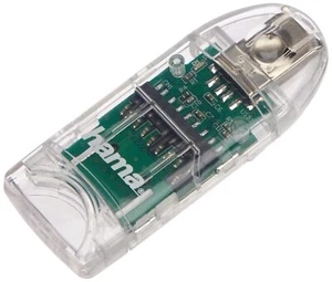Hama Multi-Kartenleser "8in1" (u.a. microSD/SDHC, SD/SDHC, MMC, USB 2.0), transp - Afbeelding 1 van 3