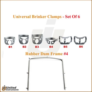 Kit de endodoncia marco de presa de goma abrazadera perforadora abrazaderas de tejido de borde molar-premolar - Imagen 1 de 3