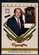 2012 Panini Cooperstown INDUCTION #7 Johnny Bench CINCINNATI REDS insert 89
