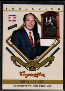 2012 Panini Cooperstown INDUCTION #7 Johnny Bench CINCINNATI REDS insert 89